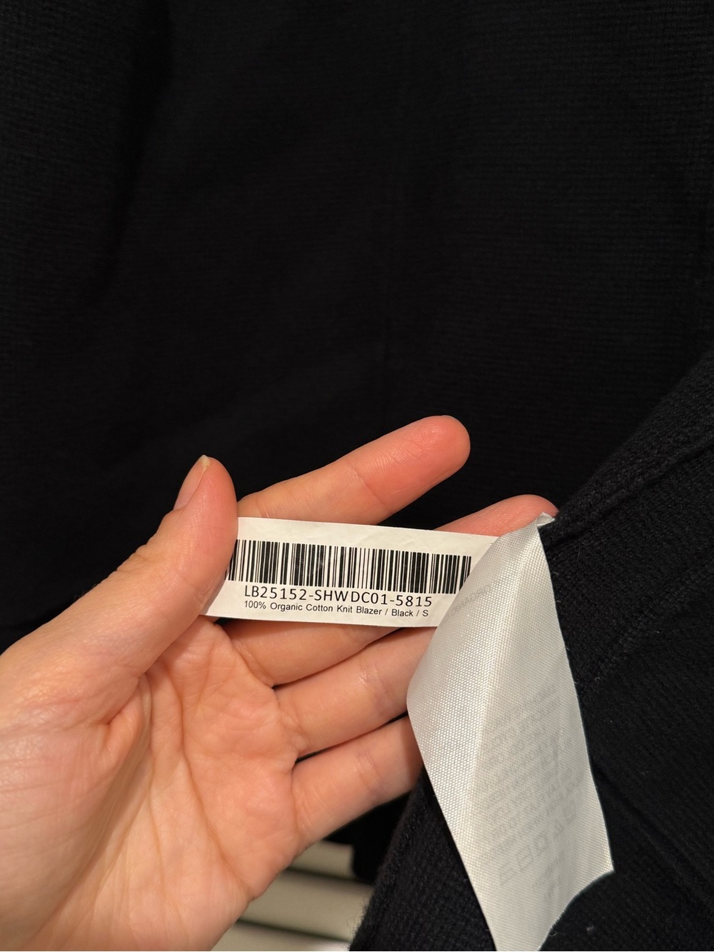 NWOT Quince Black 100% Organic Cotton Knit Blazer Size Small - Picture 9 of 10